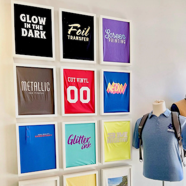 custom t-shirt display