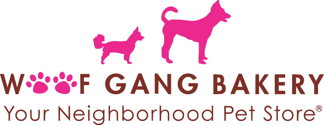 woof gang bakery your neighborhood pet store logo