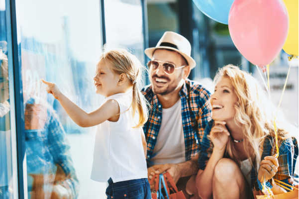 Kid enjoying outdoor with parents