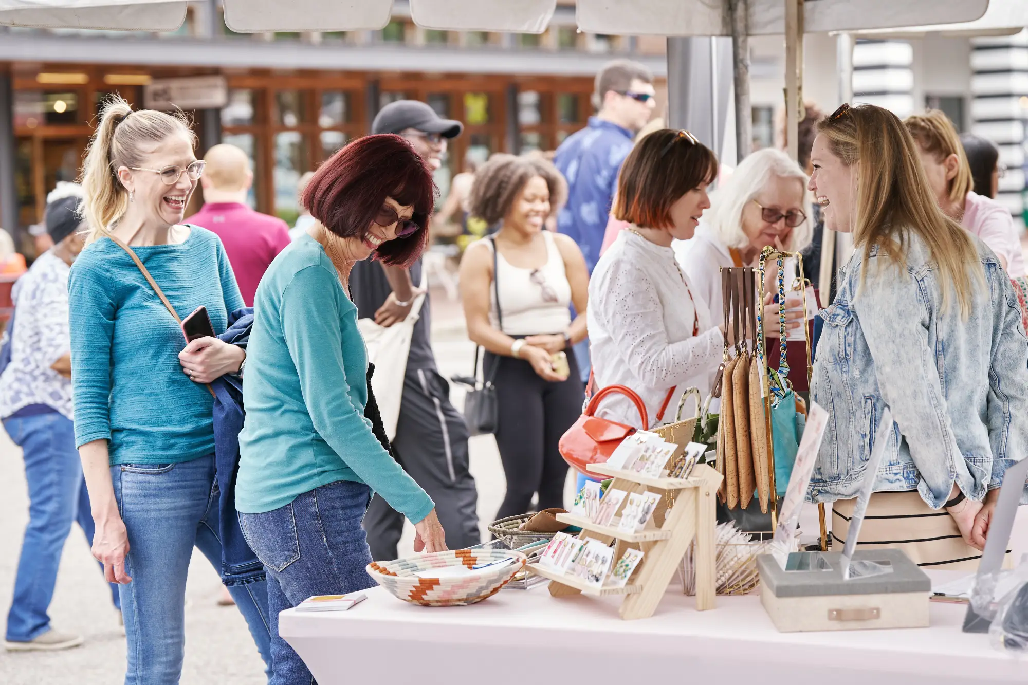 women shopping at Village District 75th Anniversary Celebration