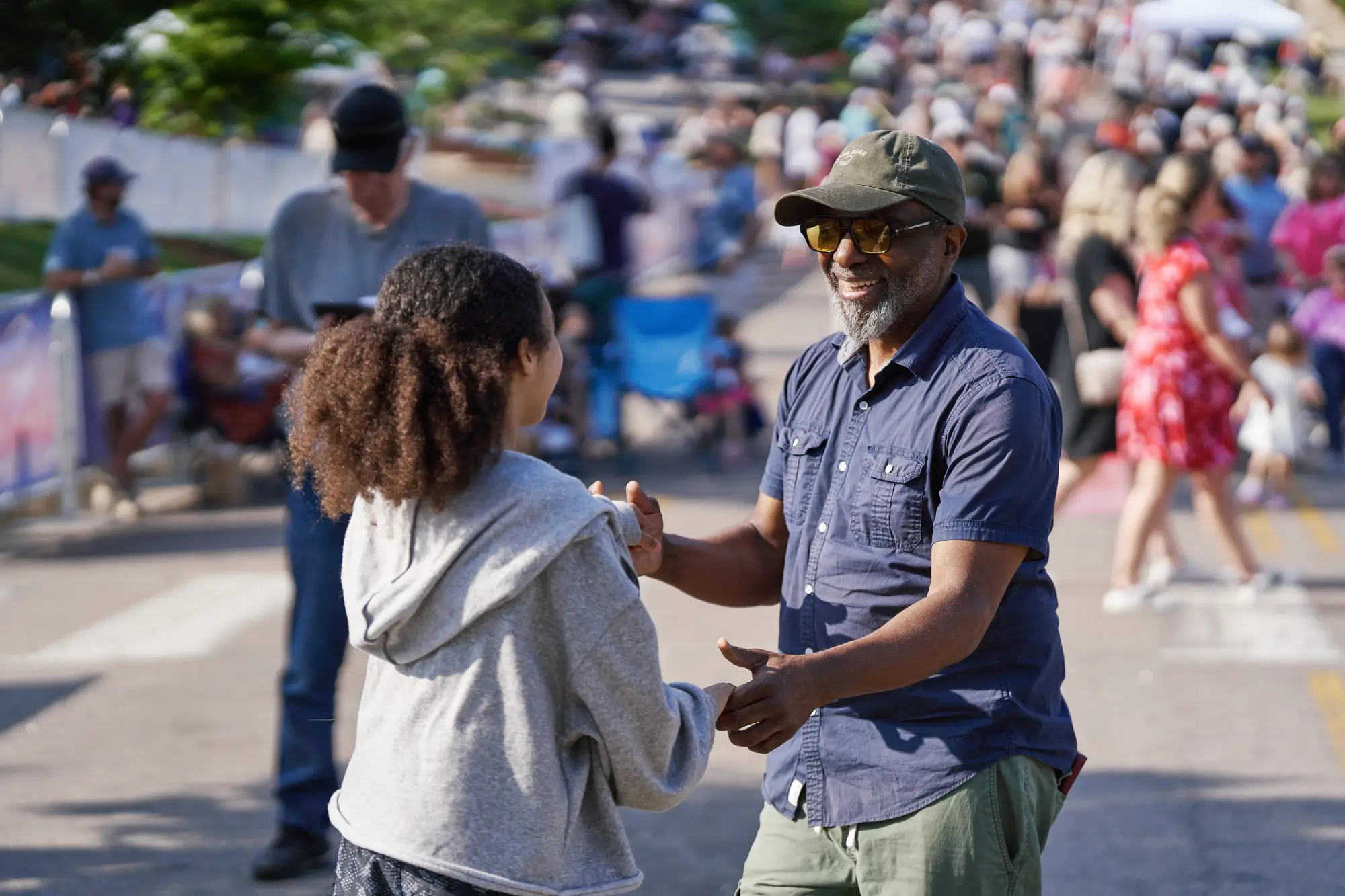 Dad dancing with his daughter