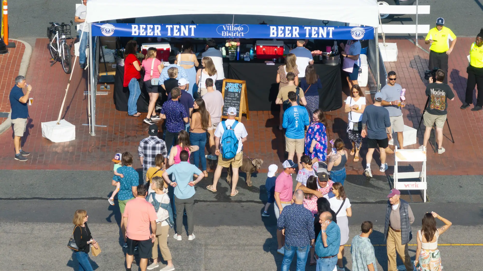 Lines at the Beer Tent Village District 75th Anniversary Celebration